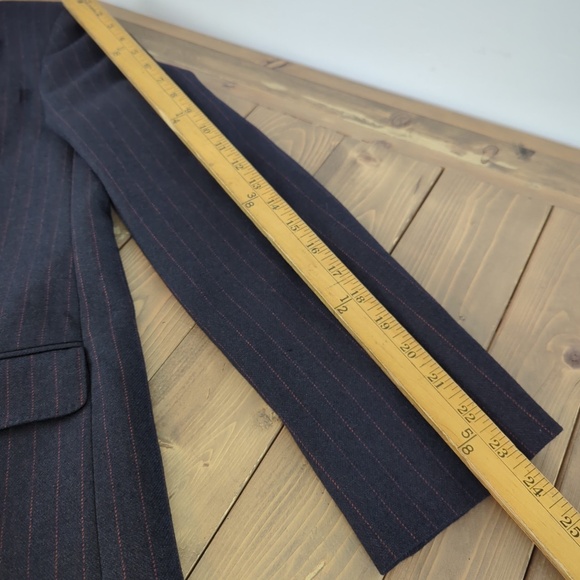 ME+EM Wool Blend Pinstripe Boyfriend Blazer - Picture 9 of 15